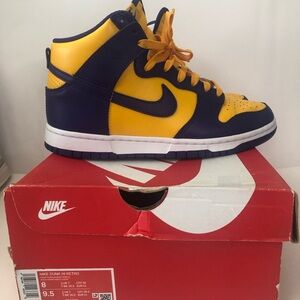Nike High-Top Sneakers - Yellow and Purple